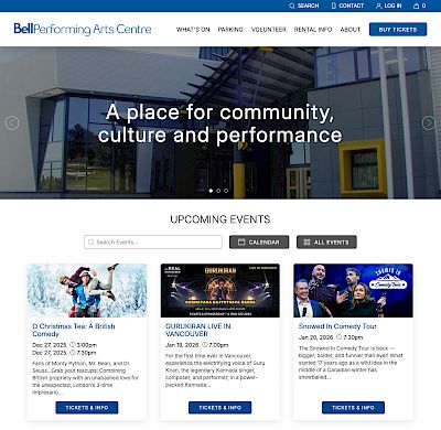 Introducing the New Bell Performing Arts Centre Website